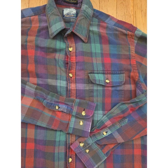 VTG Fieldmaster Flannel Shirt Single Needle Tailoring X Tall M (15-15.5) - Picture 1 of 5